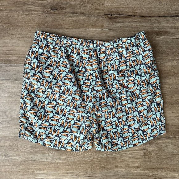 Tommy Bahama Naples Moorea Marlins Swim Suit Trunks Shorts Size XL Orange Blue - Picture 3 of 8